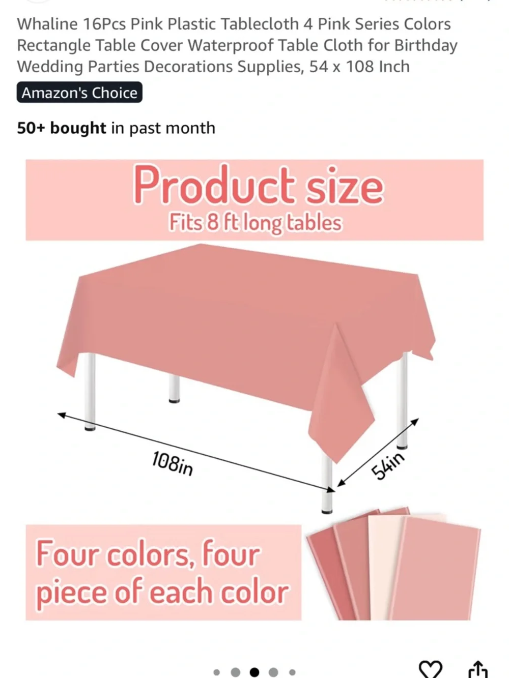Pink Variety Party Tablecloth